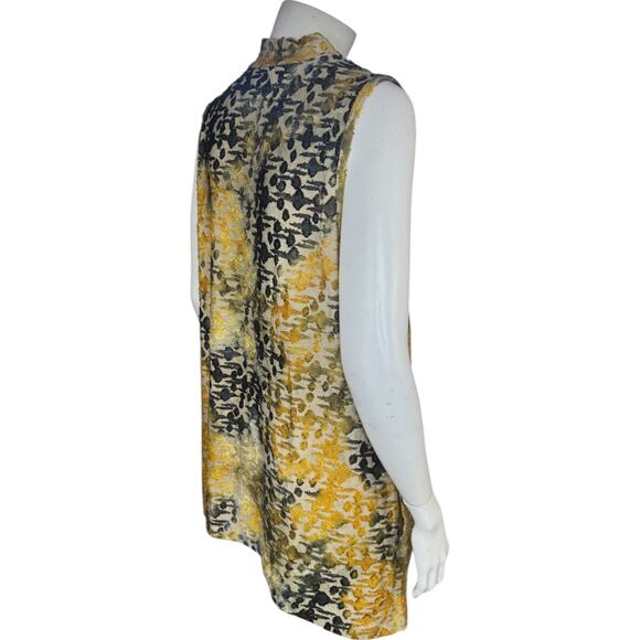 LOGO by Lori Goldstein Tie Dye Clip Jacquard Sleeveless Top Champagne Medium - Picture 9 of 14